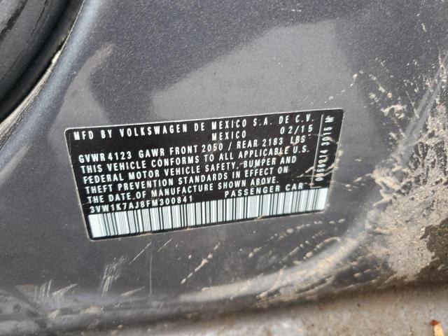 3VW1K7AJ8FM300841 Volkswagen JETTA BASE