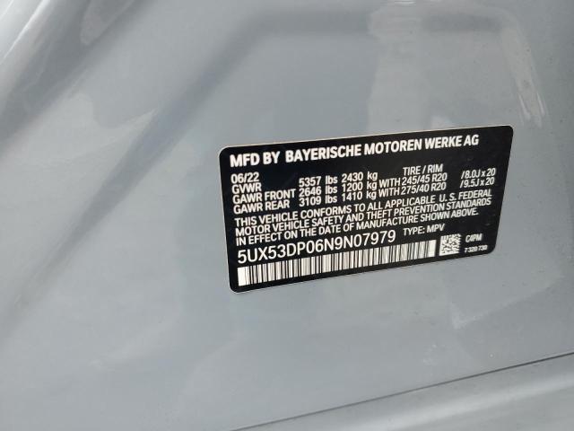 5UX53DP06N9N07979 BMW X3 Xdrive30i