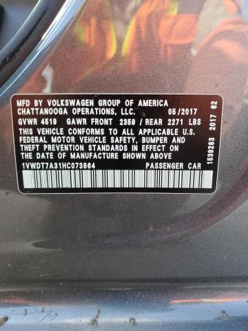 1VWDT7A31HC073864 Volkswagen Passat R-line