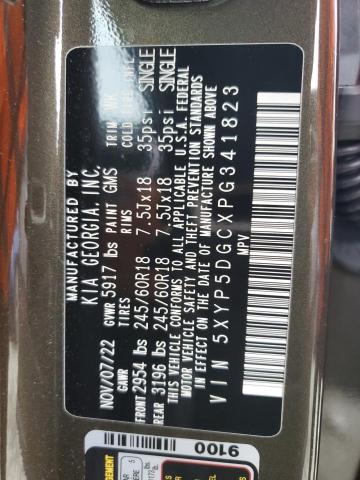 5XYP5DGCXPG341823 KIA Telluride Sx