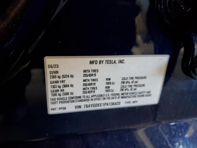 7SAYGDEE1PA136420 Tesla Model Y