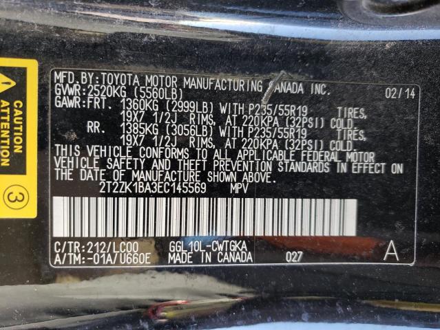 2T2ZK1BA3EC145569 Lexus RX 350