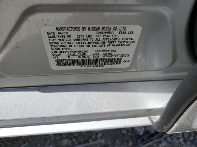 JN1EV7AR3KM592487 Infiniti Q50 LUXE