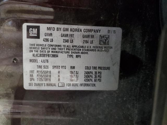 KL4CJBSB1FB139694 Buick Encore Convenience