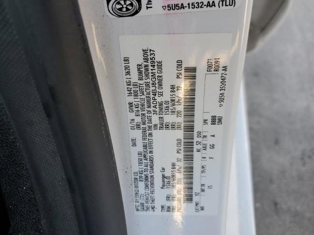 3FADP4BJ8GM149537 Ford FIESTA SE
