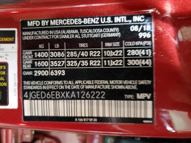4JGED6EBXKA126222 Mercedes-Benz Gle Coupe 43 Amg
