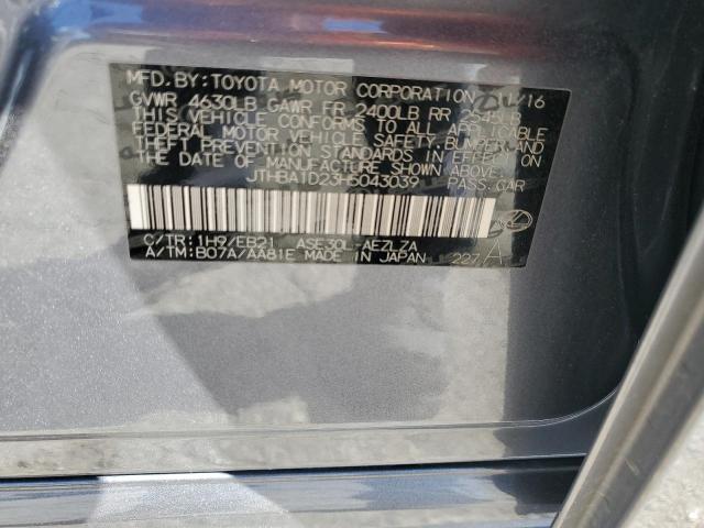 JTHBA1D23H5043039 Lexus IS 200T