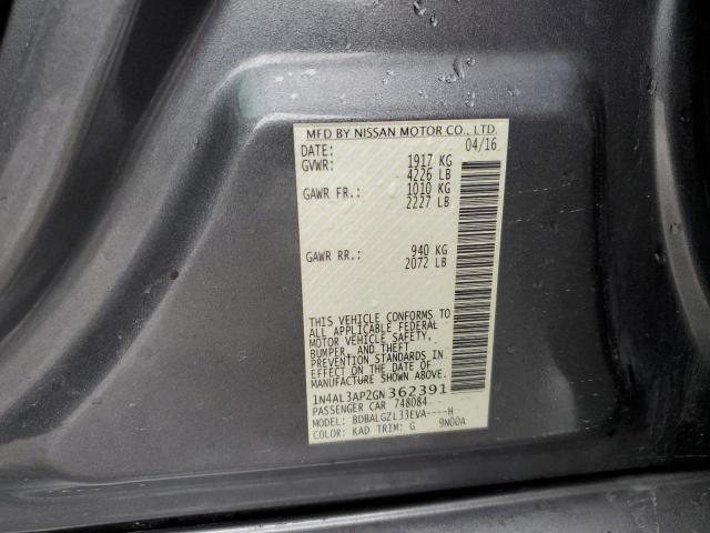 1N4AL3AP2GN362391 Nissan ALTIMA 2.5