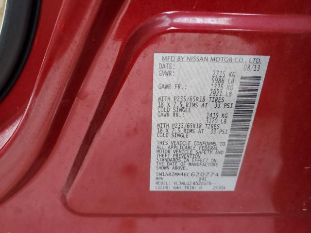 5N1AR2MM4EC620774 Nissan Pathfinder S