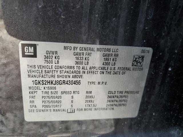 1GKS2HKJ8GR430456 GMC YUKON XL DENALI
