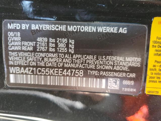 WBA4Z1C55KEE44758 BMW 430I