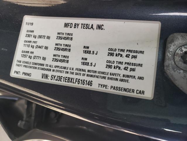 5YJ3E1EBXLF616146 Tesla MODEL 3