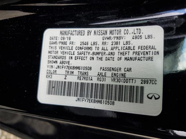 JN1FV7EK8HM610508 Infiniti Q60 Red Sport 400