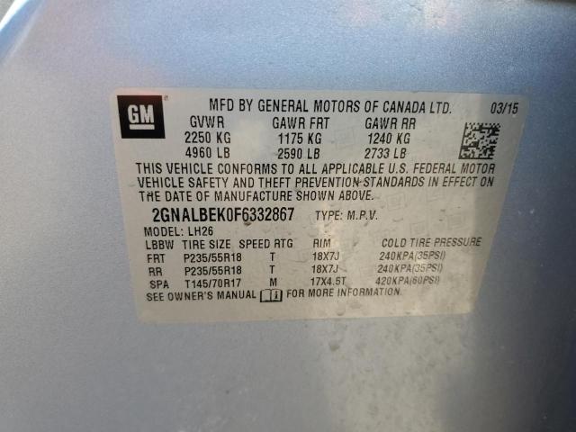 2GNALBEK0F6332867 Chevrolet EQUINOX LT