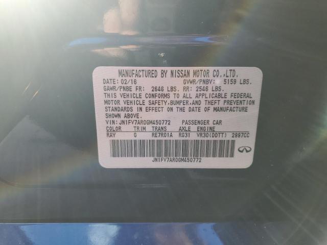 JN1FV7AR0GM450772 Infiniti Q50 Red Sport 400
