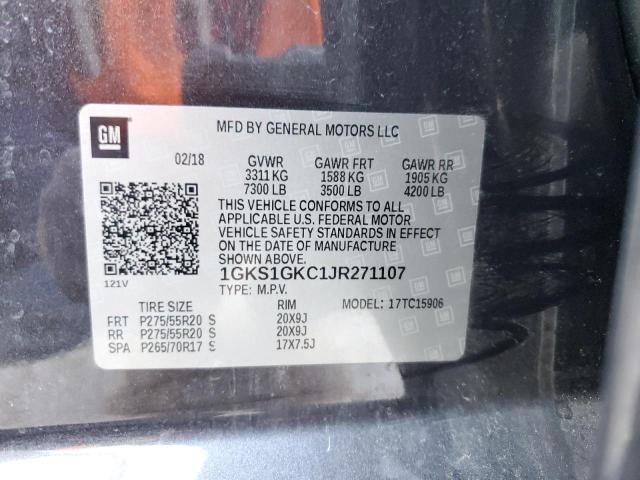 1GKS1GKC1JR271107 GMC Yukon Xl C1500 Slt