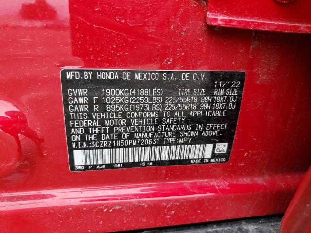 3CZRZ1H50PM720631 Honda HR-V SPORT