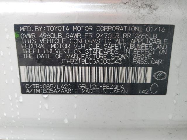 JTHBZ1BL0GA003043 Lexus Gs 350 Base