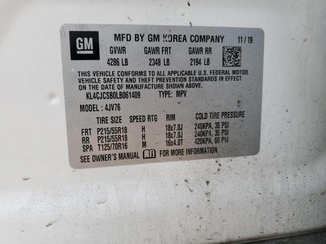 KL4CJCSB0LB061409 Buick Encore Essence