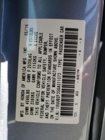 19UUB2F35GA011073 Acura TLX