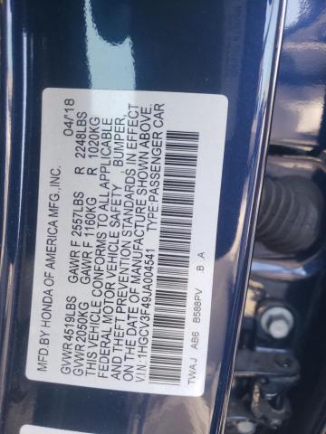 1HGCV3F49JA004541 Honda Accord Hybrid Ex