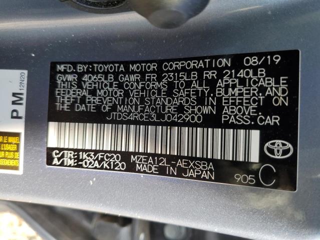 JTDS4RCE3LJ042900 Toyota COROLLA SE