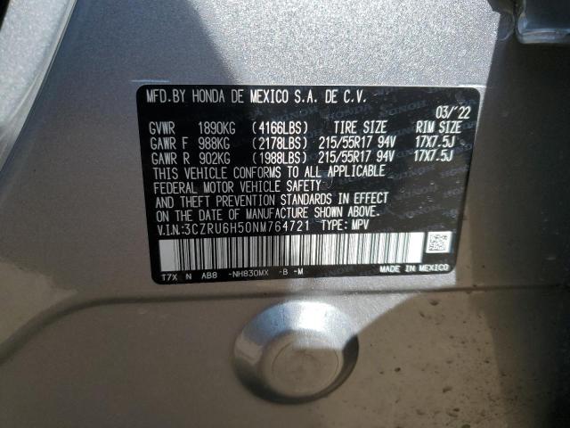 3CZRU6H50NM764721 Honda HR-V EX