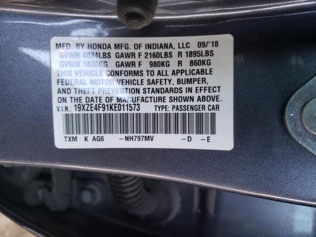 19XZE4F91KE011573 Honda Insight Touring