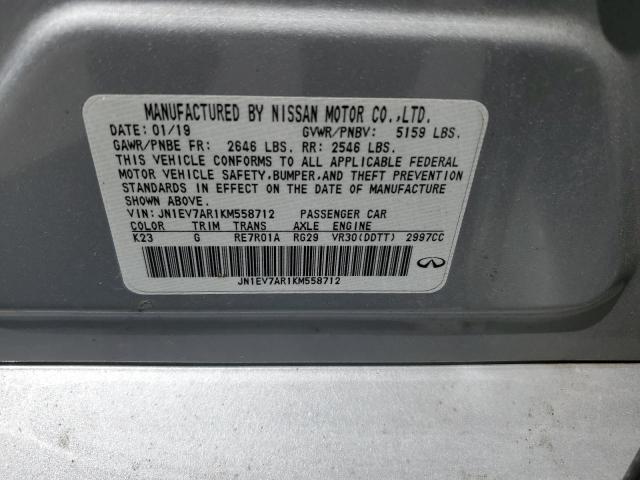 JN1EV7AR1KM558712 Infiniti Q50 LUXE