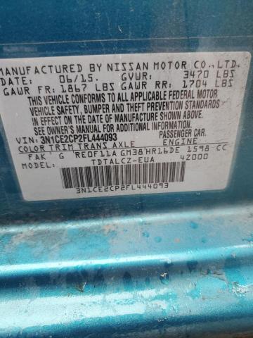 3N1CE2CP2FL444093 Nissan Versa Note S