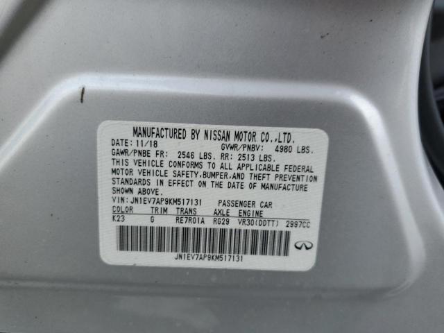 JN1EV7AP9KM517131 Infiniti Q50 LUXE