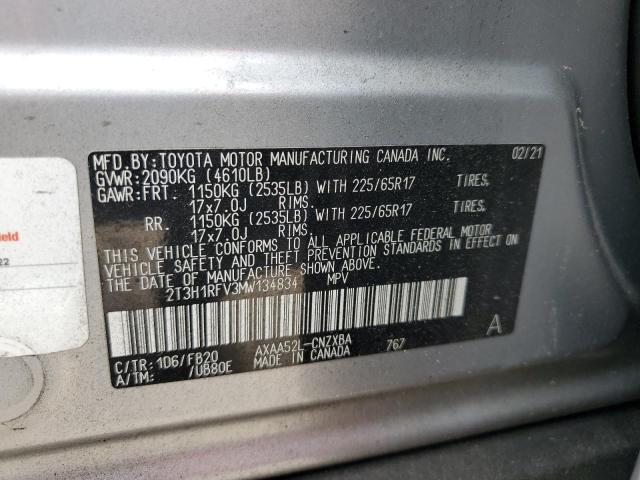 2T3H1RFV3MW134834 Toyota RAV4 LE