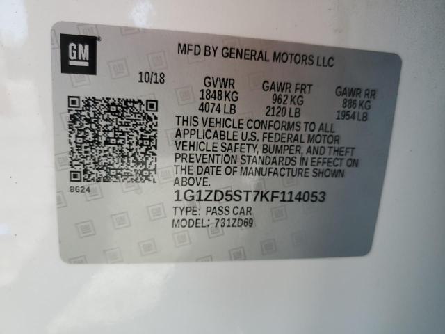 1G1ZD5ST7KF114053 Chevrolet MALIBU LT