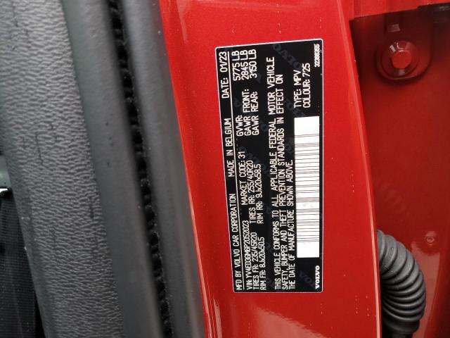 YV4ED3GM6P2052023 Volvo C40 Recharge Ultimate