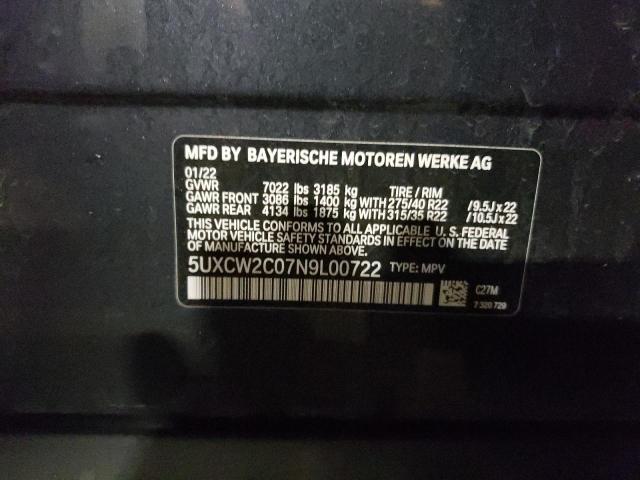 5UXCW2C07N9L00722 BMW X7 Xdrive40i