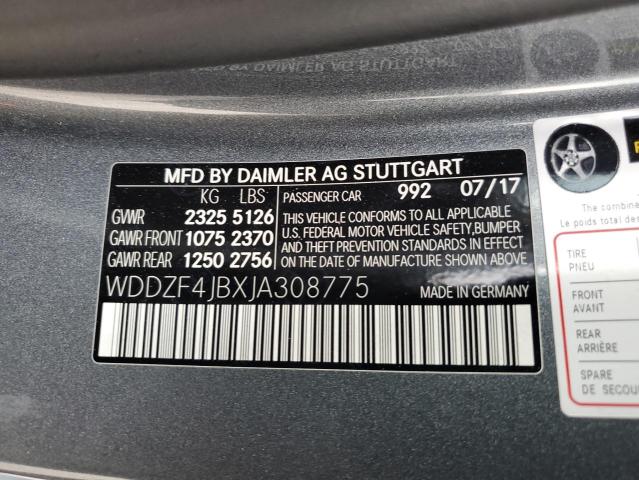 WDDZF4JBXJA308775 Mercedes-Benz E 300