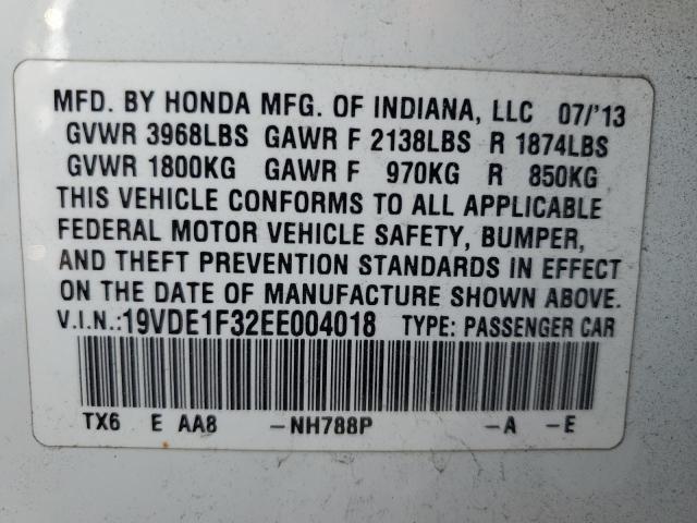 19VDE1F32EE004018 Acura ILX 20