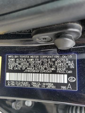 JTHKD5BH6F2245569 Lexus CT 200