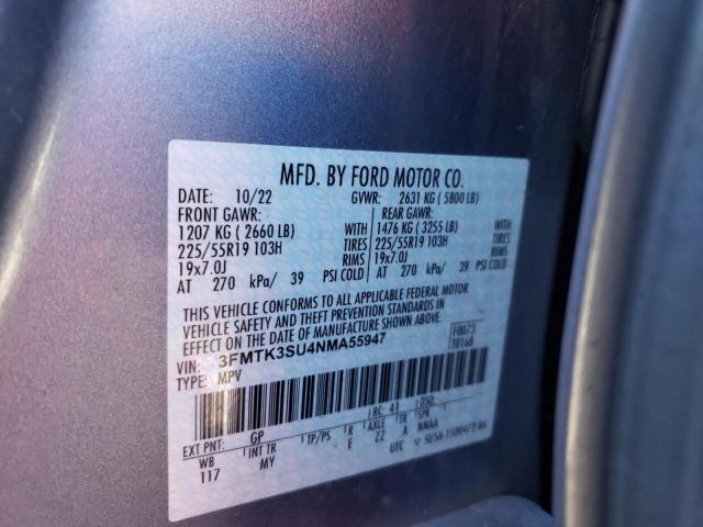 3FMTK3SU4NMA55947 Ford Mustang Mach-e Premium