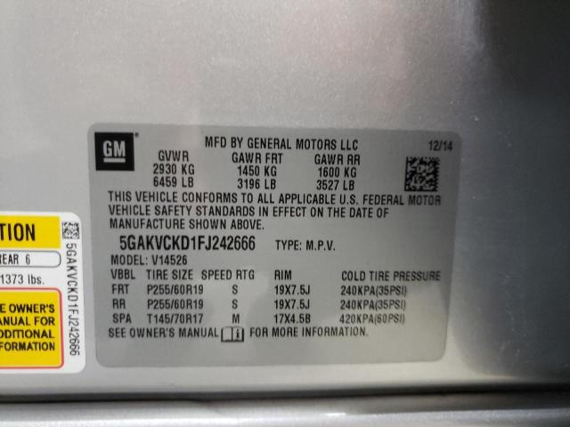 5GAKVCKD1FJ242666 Buick Enclave