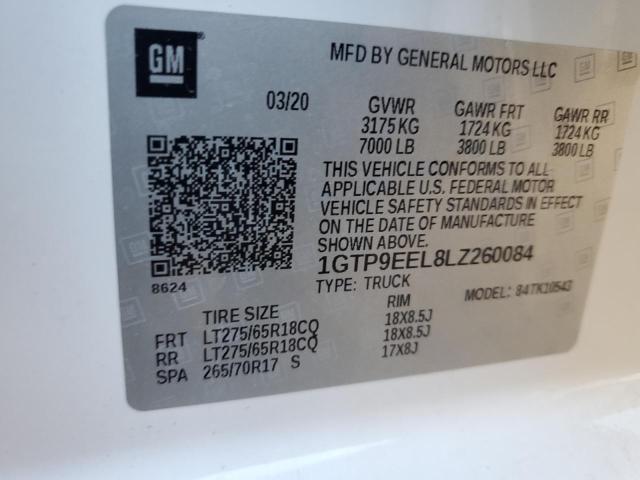1GTP9EEL8LZ260084 GMC Sierra K1500 At4