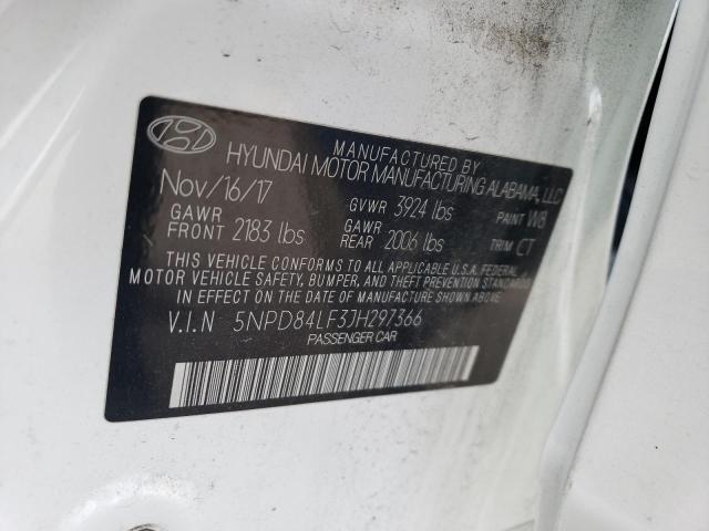 5NPD84LF3JH297366 Hyundai ELANTRA SEL