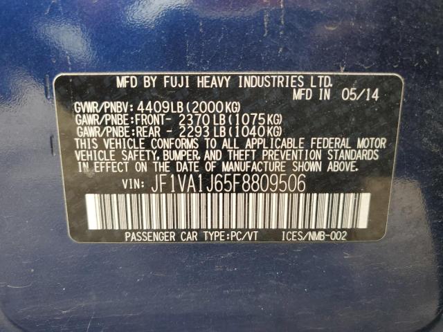 JF1VA1J65F8809506 Subaru Wrx Limited