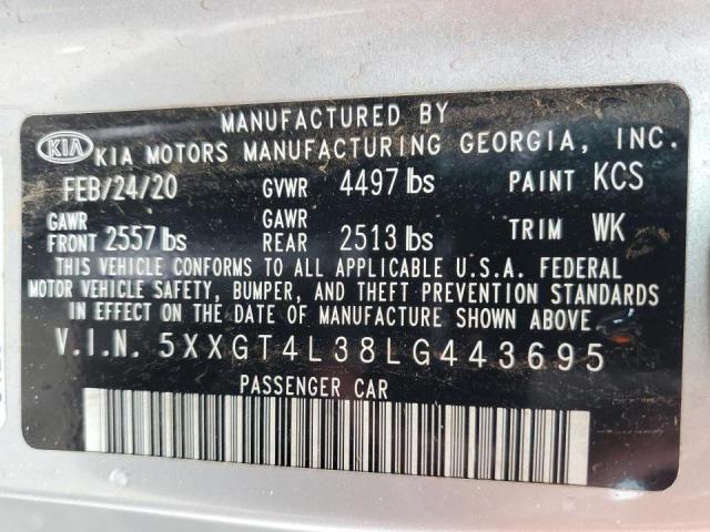 5XXGT4L38LG443695 KIA Optima Lx