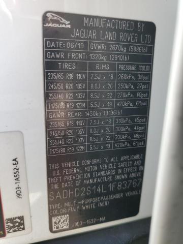 SADHD2S14L1F83767 Jaguar I-pace Hse