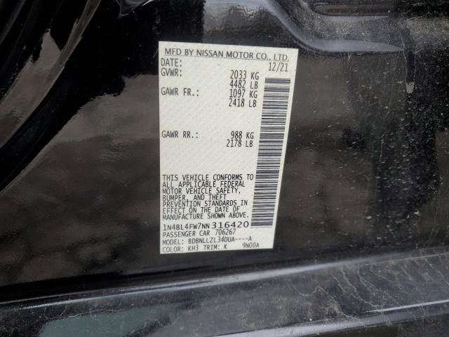 1N4BL4FW7NN316420 Nissan Altima Platinum