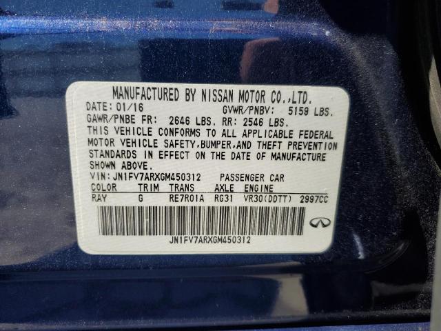 JN1FV7ARXGM450312 Infiniti Q50 Red Sport 400