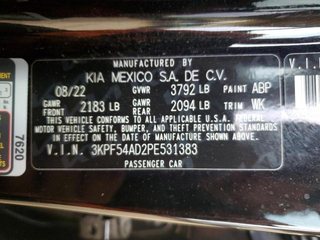 3KPF54AD2PE531383 KIA Forte Gt Line