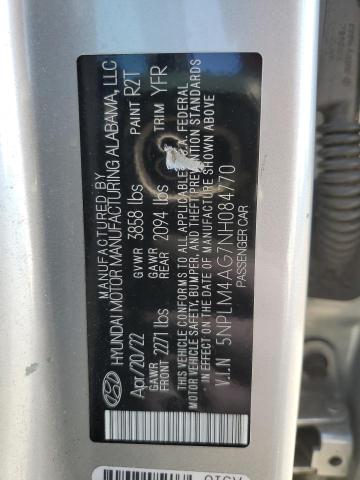 5NPLM4AG7NH084770 Hyundai ELANTRA SEL