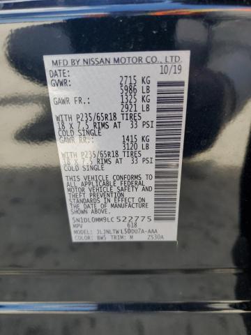 5N1DL0MM9LC522775 Infiniti QX60 LUXE